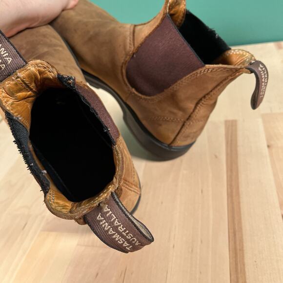 Blundstone Brown Leather Chelsea Boots Women’s Size 8 US / 5 AUS Distress Wear - Picture 8 of 11